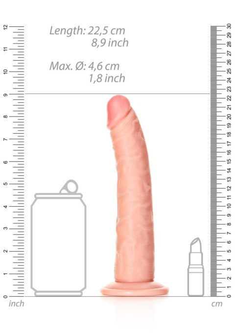 Slim Realistic Dildo with Suction Cup - 8""""/ 20,5 cm RealRock Slim Realistic Dildo with Suction Cup - 8""""/ 20,5 cm RealRock