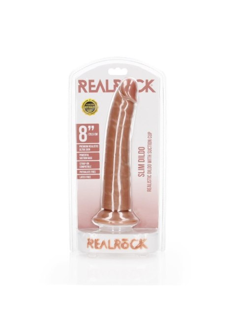 Slim Realistic Dildo with Suction Cup - 8""""/ 20,5 cm RealRock Slim Realistic Dildo with Suction Cup - 8""""/ 20,5 cm RealRock