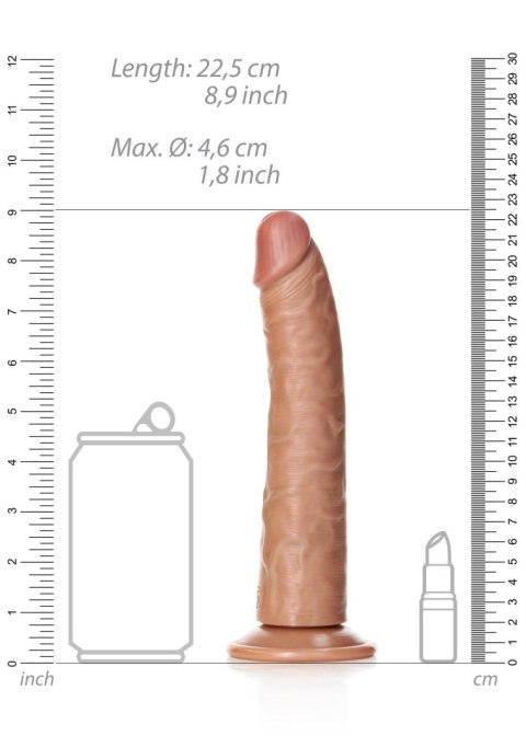Slim Realistic Dildo with Suction Cup - 8""""/ 20,5 cm RealRock Slim Realistic Dildo with Suction Cup - 8""""/ 20,5 cm RealRock