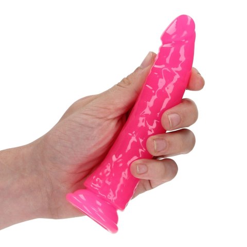 Slim Realistic Dildo with Suction Cup - Glow in the Dark - 6'' / 15,5 cm RealRock Slim Realistic Dildo with Suction Cup - Glow in the Dark - 6'' / 15,5 cm RealRock