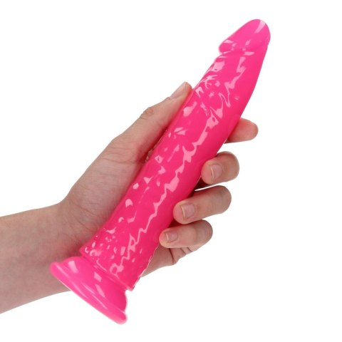 Slim Realistic Dildo with Suction Cup - Glow in the Dark - 7'' / 18 cm RealRock Slim Realistic Dildo with Suction Cup - Glow in the Dark - 7'' / 18 cm RealRock