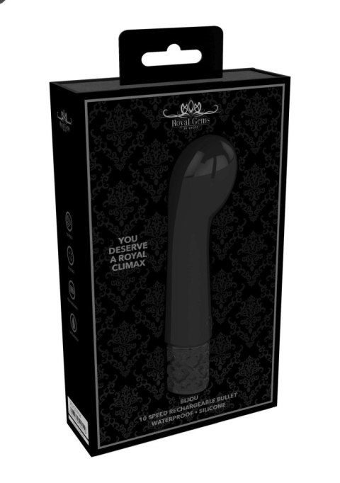 Bijou - Rechargeable Silicone Bullet - Black Royal Gems Bijou - Rechargeable Silicone Bullet - Black Royal Gems