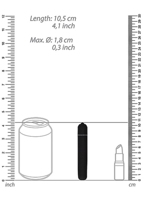 Bullet Vibrator - Extra Long - Black ShotsToys Bullet Vibrator - Extra Long - Black ShotsToys