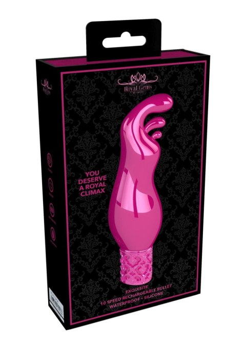 Exquisite - Rechargeable Silicone Bullet - Pink Royal Gems Exquisite - Rechargeable Silicone Bullet - Pink Royal Gems