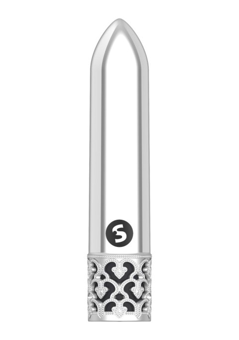 Glitz - Rechargeable ABS Bullet - Silver Royal Gems Glitz - Rechargeable ABS Bullet - Silver Royal Gems