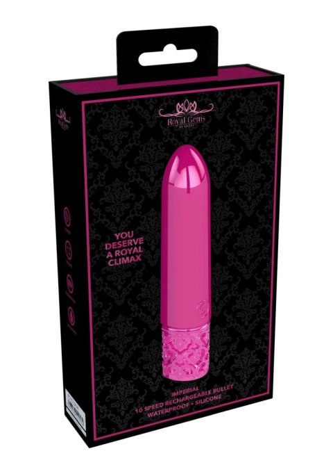 Imperial - Rechargeable Silicone Bullet - Pink Royal Gems Imperial - Rechargeable Silicone Bullet - Pink Royal Gems