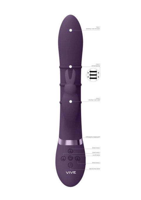 Stimulating Rings, Vibrating G-Spot Rabbit - Purple - Tester Vive