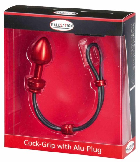 MALESATION Cock-Grip with Alu-Plug medium, red Malesation MALESATION Cock-Grip with Alu-Plug medium, red Malesation