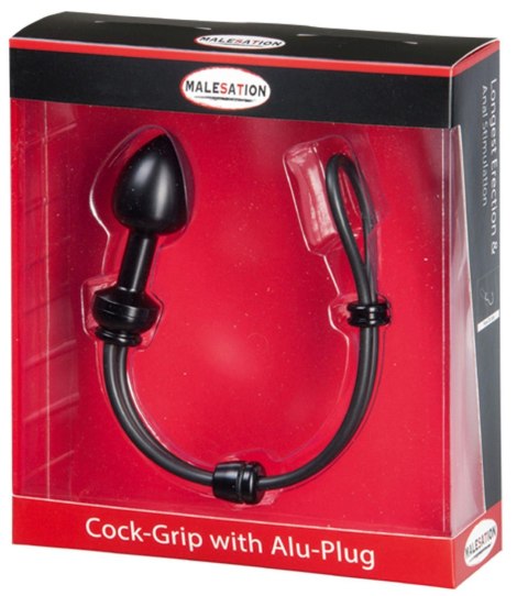 MALESATION Cock-Grip with Alu-Plug small, black Malesation MALESATION Cock-Grip with Alu-Plug small, black Malesation