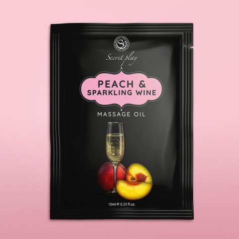 PEACH & SPARKLING WINE MASSAGE OIL 10 ML Secret Play PEACH & SPARKLING WINE MASSAGE OIL 10 ML Secret Play