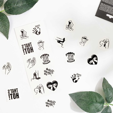 SET of 10 TEMPORARY TATTOOS - KINKY COLLECTION Secret Play SET of 10 TEMPORARY TATTOOS - KINKY COLLECTION Secret Play