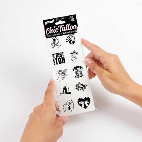 SET of 10 TEMPORARY TATTOOS - KINKY COLLECTION Secret Play SET of 10 TEMPORARY TATTOOS - KINKY COLLECTION Secret Play