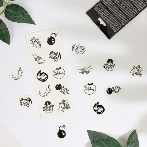 SET of 10 TEMPORARY TATTOOS - SPICY COLLECTION Secret Play SET of 10 TEMPORARY TATTOOS - SPICY COLLECTION Secret Play