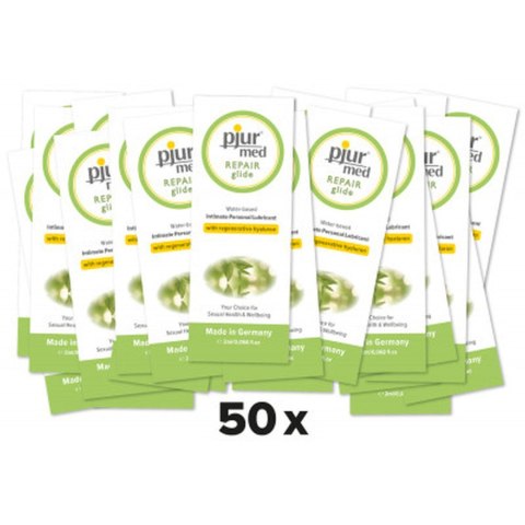 Żel-pjur MED Repair glide 2ml.-Water based personal lubricant with hyaluron - 50 sztuk Pjur Żel-pjur MED Repair glide 2ml.-Water based personal lubricant with hyaluron - 50 sztuk Pjur