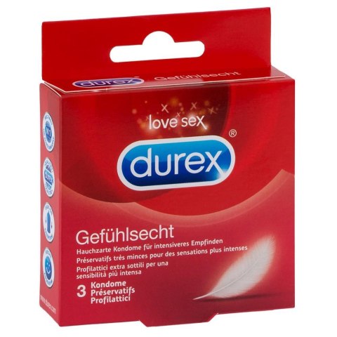 Durex Gefühlsecht 3 pcs Durex Durex Gefühlsecht 3 pcs Durex