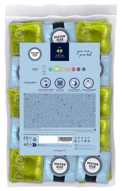 Mister Size 49mm pack of 100 MISTER SIZE Mister Size 49mm pack of 100 MISTER SIZE