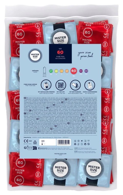 Mister Size 60mm pack of 100 MISTER SIZE Mister Size 60mm pack of 100 MISTER SIZE
