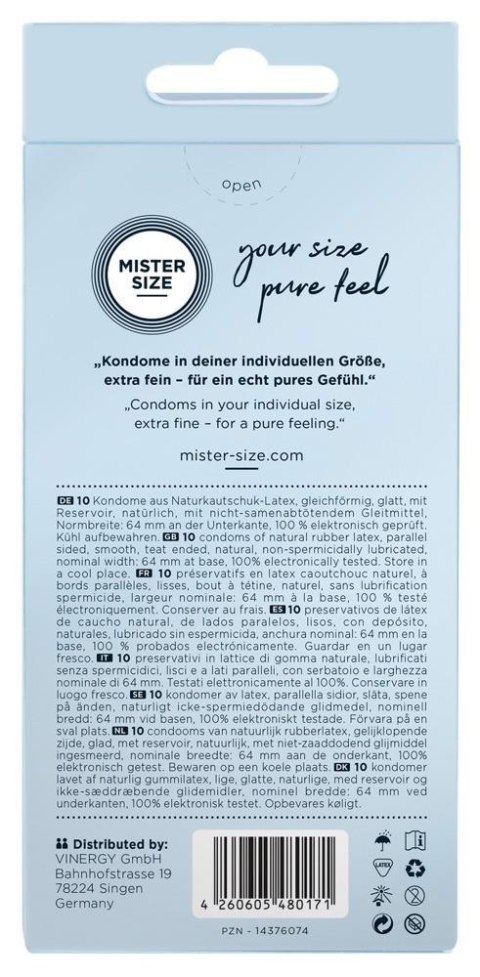 Mister Size 64mm pack of 10 MISTER SIZE Mister Size 64mm pack of 10 MISTER SIZE