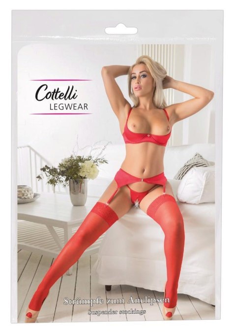 Stockings red 4 Cottelli LEGWEAR Stockings red 4 Cottelli LEGWEAR