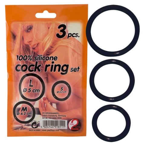 Silicone Cock Ring set 3 pcs You2Toys