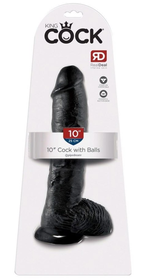 King Cock 10 inch Balls Black King Cock King Cock 10 inch Balls Black King Cock