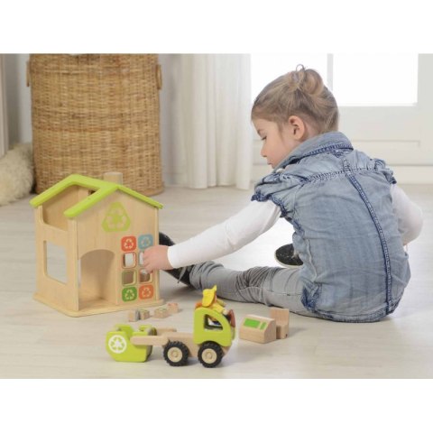MASTERKIDZ Stacja Sortowania Śmieci I Recyklingu Drewniana Makieta Masterkidz