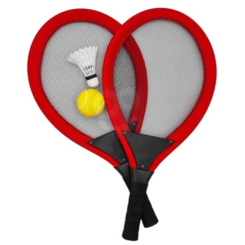 WOOPIE Duże Rakietki do Tenisa Badminton dla Dzieci Zestaw + Piłka Lotka Woopie WOOPIE Duże Rakietki do Tenisa Badminton dla Dzieci Zestaw + Piłka Lotka Woopie