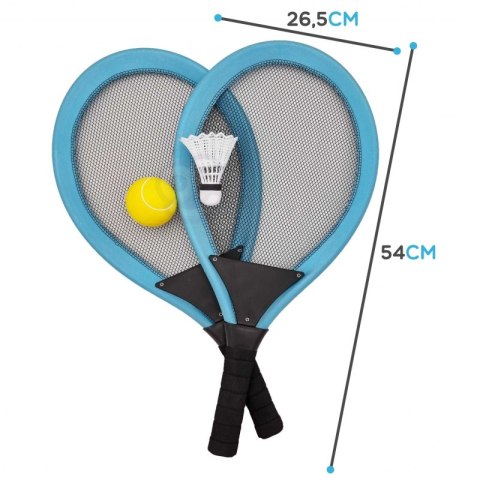 WOOPIE Duże Rakietki do Tenisa Badminton dla Dzieci Zestaw + Piłka Lotka Woopie WOOPIE Duże Rakietki do Tenisa Badminton dla Dzieci Zestaw + Piłka Lotka Woopie