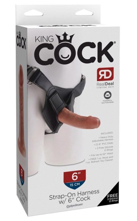 KC Strap-On with 6" Cock Tan King Cock KC Strap-On with 6" Cock Tan King Cock