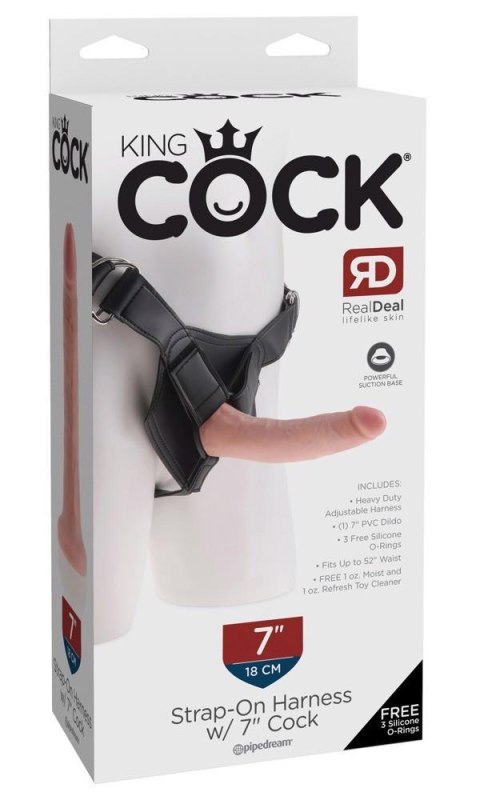 KC Strap-On with 7" Cock Light King Cock KC Strap-On with 7" Cock Light King Cock