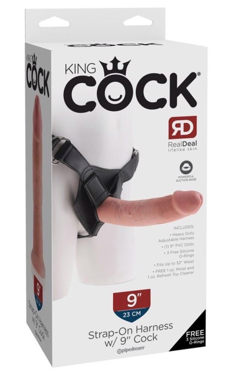 KC Strap-On with 9" Cock Light King Cock KC Strap-On with 9" Cock Light King Cock