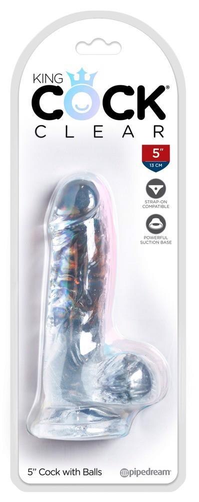 KCC 5 Cock with Balls King Cock Clear KCC 5 Cock with Balls King Cock Clear