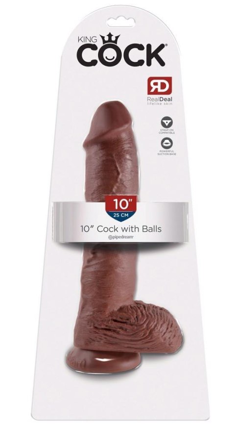 King Cock 10 inch Balls Brown King Cock King Cock 10 inch Balls Brown King Cock