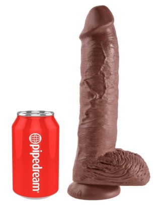 King Cock 10 inch Balls Brown King Cock