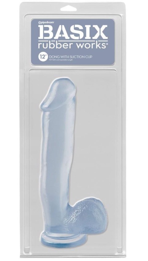 BRW 12" Dong w Suction Cup Cle Basix Rubber Works BRW 12" Dong w Suction Cup Cle Basix Rubber Works