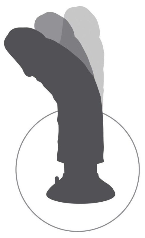 KC 8" Vibrating Cock Light King Cock