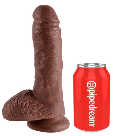 King Cock 8" Cock w Balls Brow King Cock King Cock 8" Cock w Balls Brow King Cock