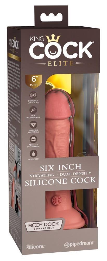 KCE 6 DD Vibrating Cock Light King Cock Elite