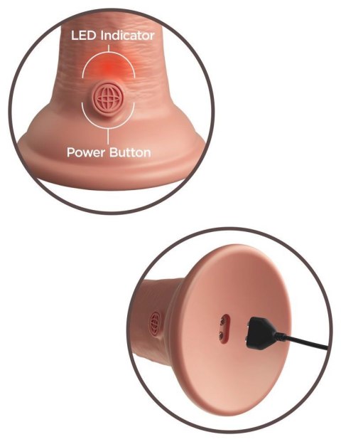 KCE 6 DD Vibrating Cock Light King Cock Elite