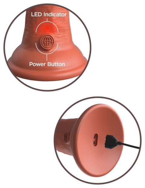 KCE 8 DD Vibrating Cock Tan King Cock Elite