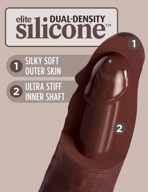 KCE 8 Dual Density Cock Brown King Cock Elite KCE 8 Dual Density Cock Brown King Cock Elite