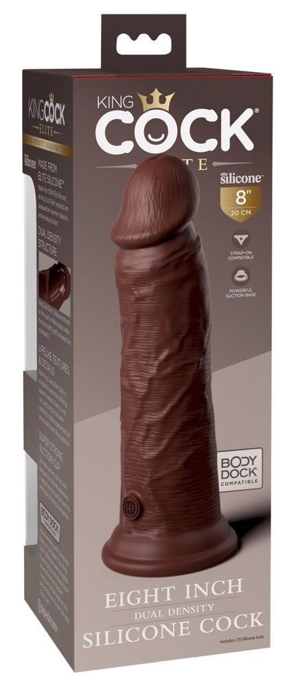 KCE 8 Dual Density Cock Brown King Cock Elite KCE 8 Dual Density Cock Brown King Cock Elite