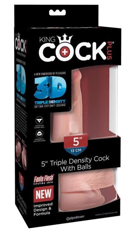 KCP 5 TD Cock with Balls King Cock Plus