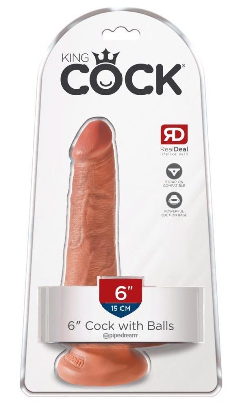 King Cock 6 Cock w Balls Tan King Cock King Cock 6 Cock w Balls Tan King Cock