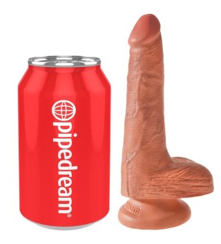 King Cock 6 Cock w Balls Tan King Cock