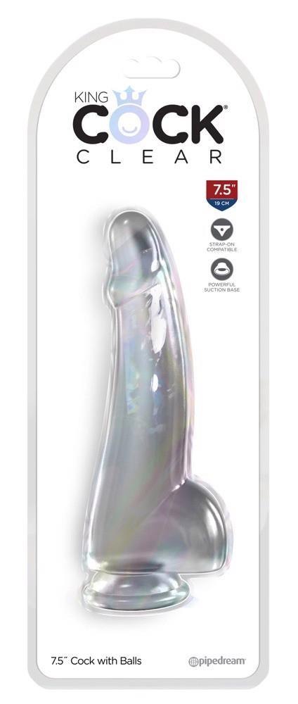 KingCockClear 7.5 w balls clea King Cock Clear KingCockClear 7.5 w balls clea King Cock Clear