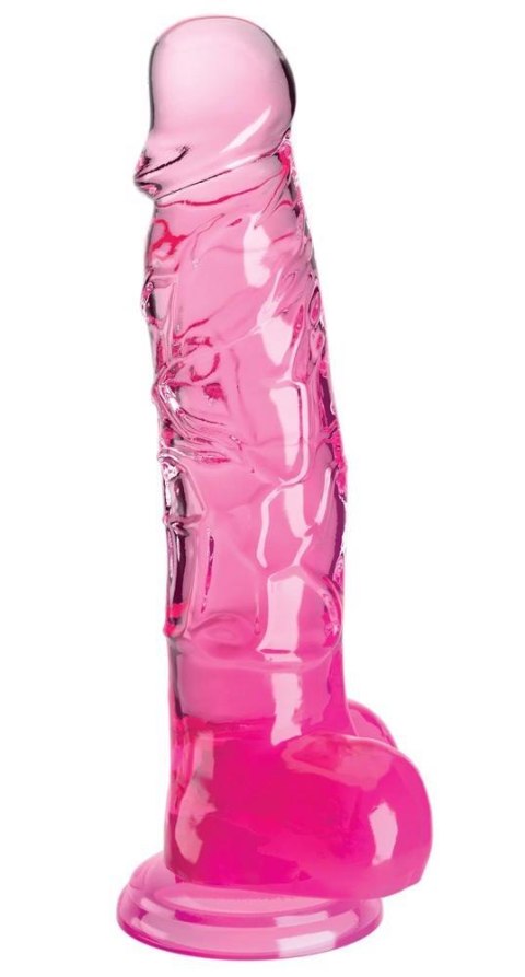 KingCockClear 8 w balls Pink King Cock Clear KingCockClear 8 w balls Pink King Cock Clear
