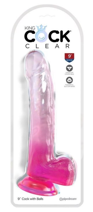 KingCockClear 9 w balls Pink King Cock Clear