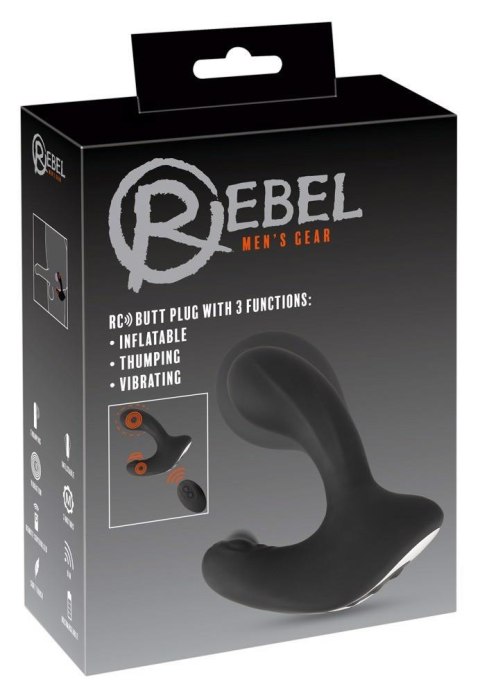 Rebel RC Butt Plug with 3 func Rebel