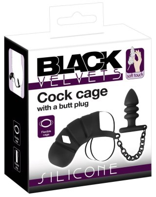 Black Velvets Cock cage with a Black Velvets